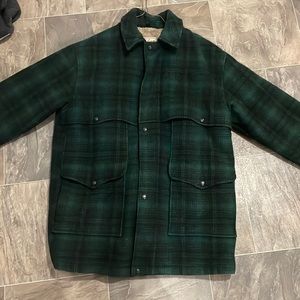 Woolrich mackinaw wool coat vintage Large